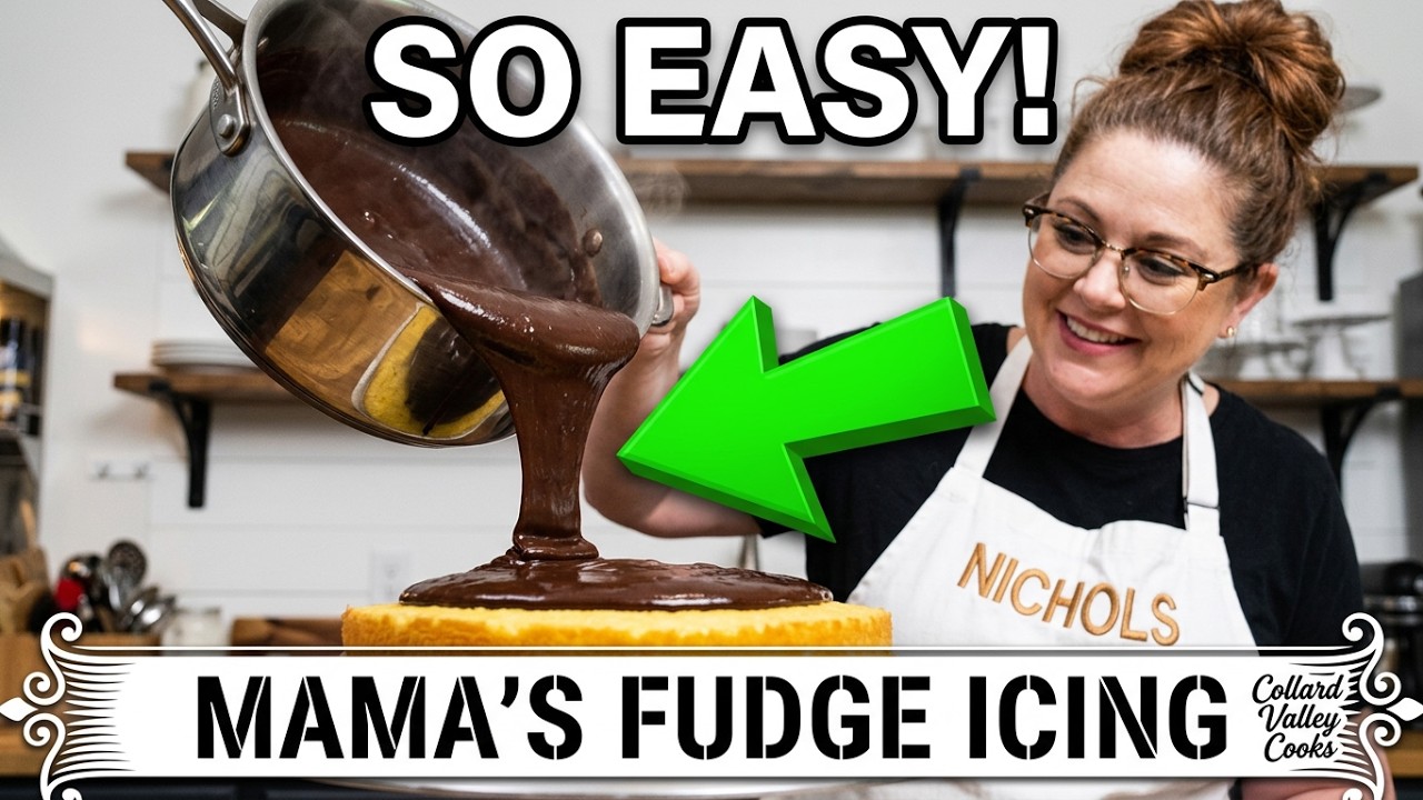Mama's Stovetop Fudge Icing from Scratch - Homemade Yellow Cake Layers