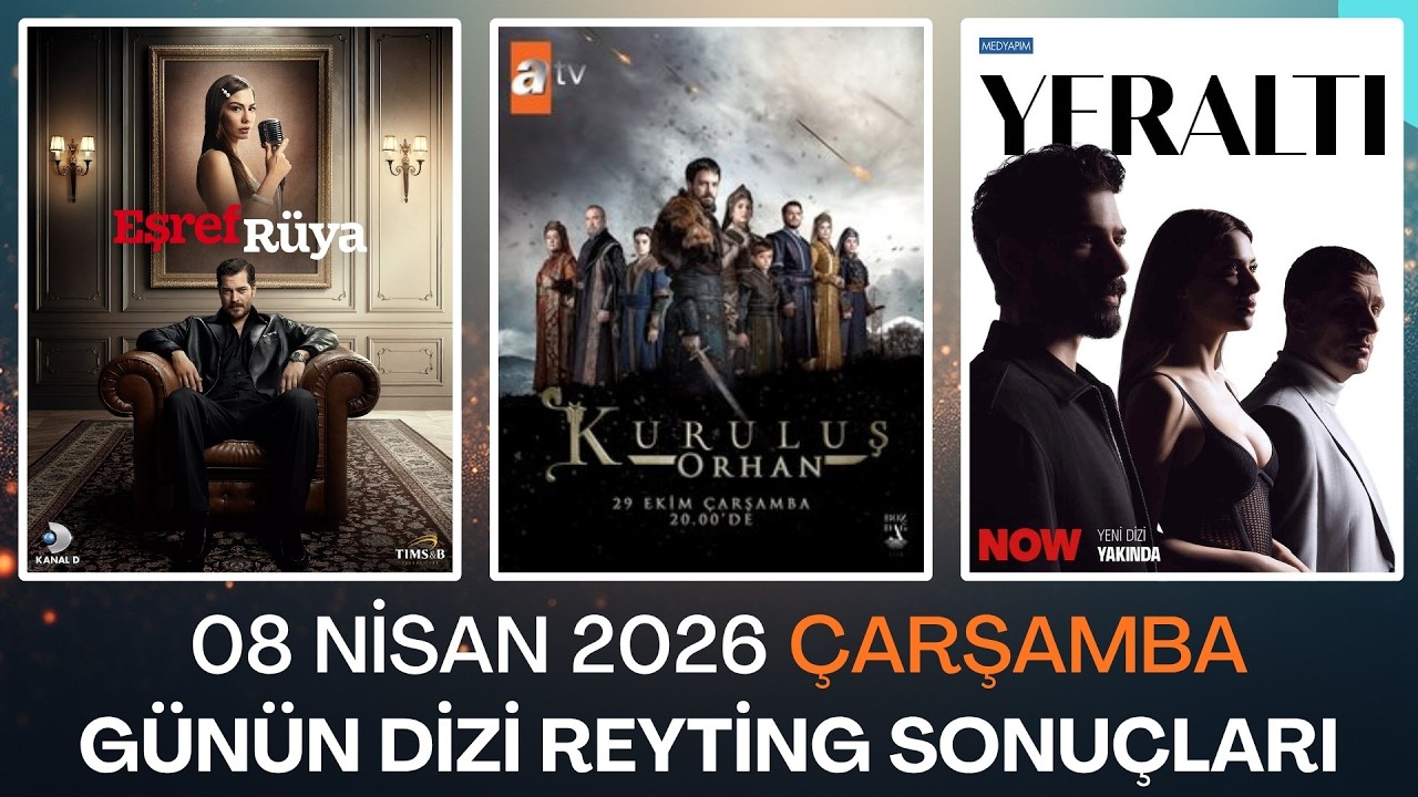 08 Nisan 2026 G&uuml;n&uuml;n Dizi Reyting Sonu&ccedil;ları