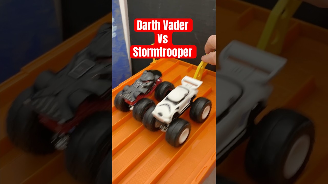 Darth Vader Vs Stormtrooper - Diecast Monster Truck Racing 