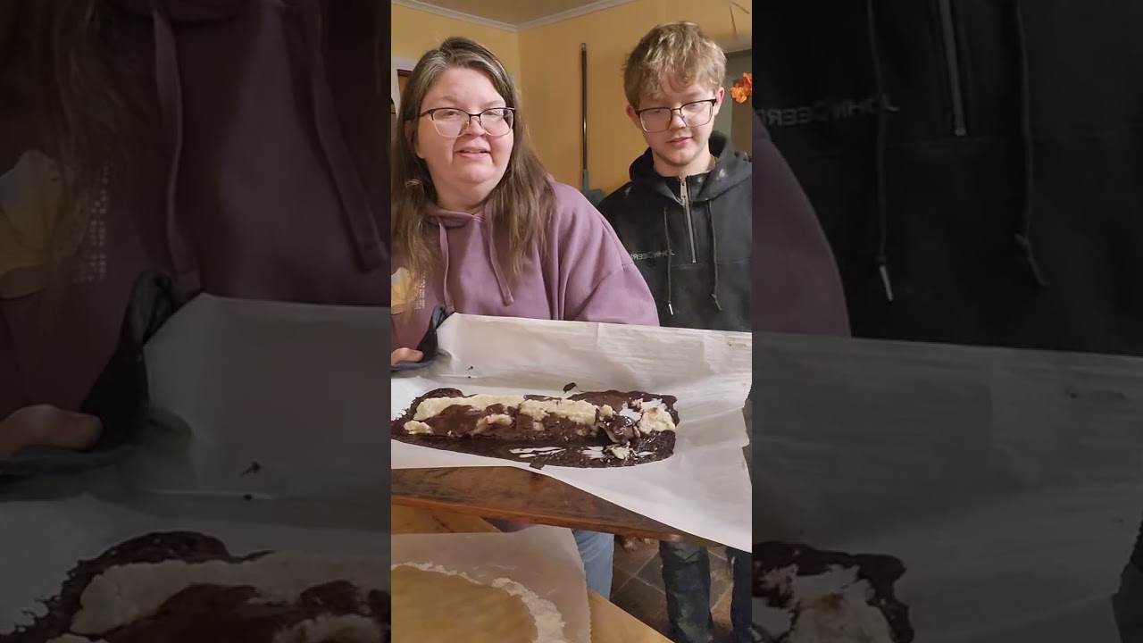 Cocoa rolls made with pie crust