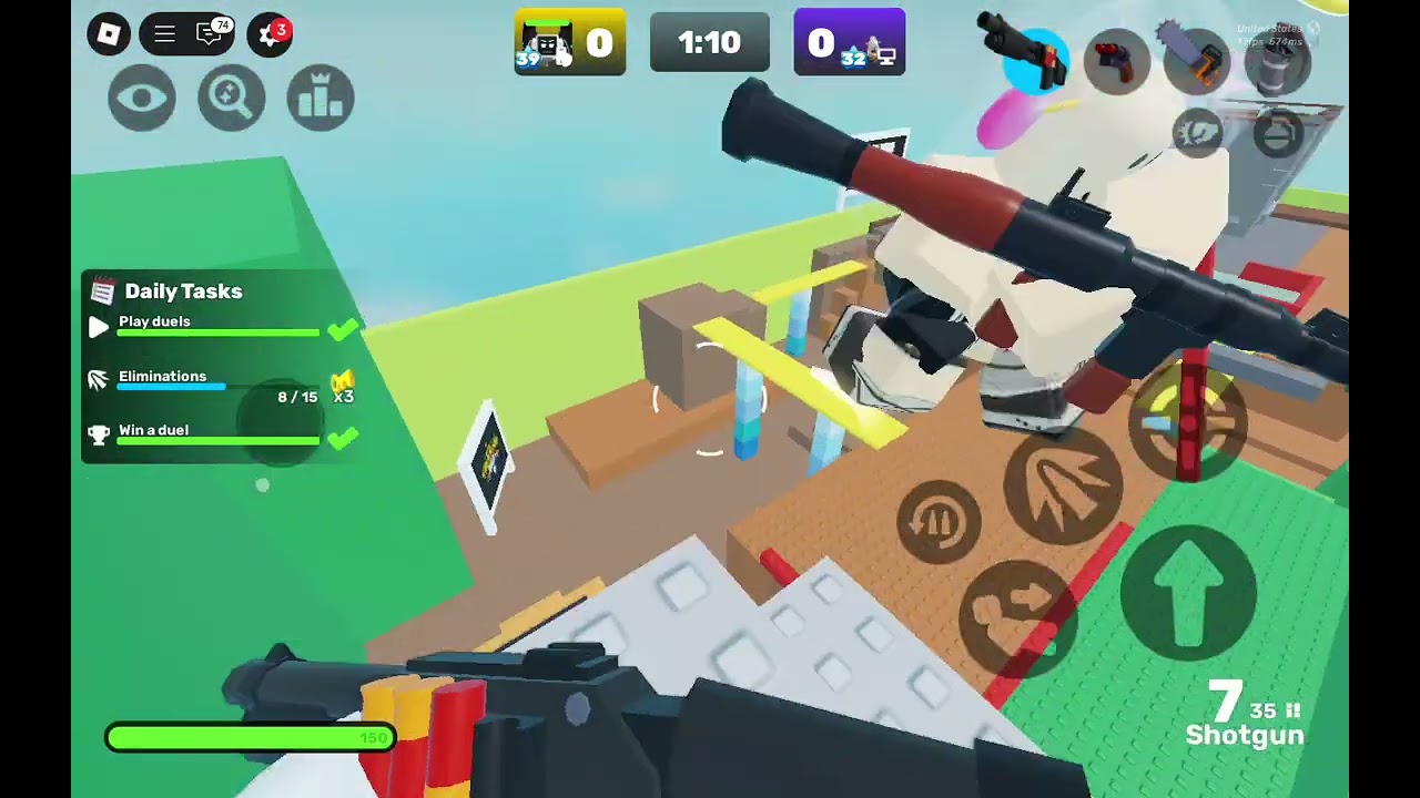 Playing Roblox Rivals 