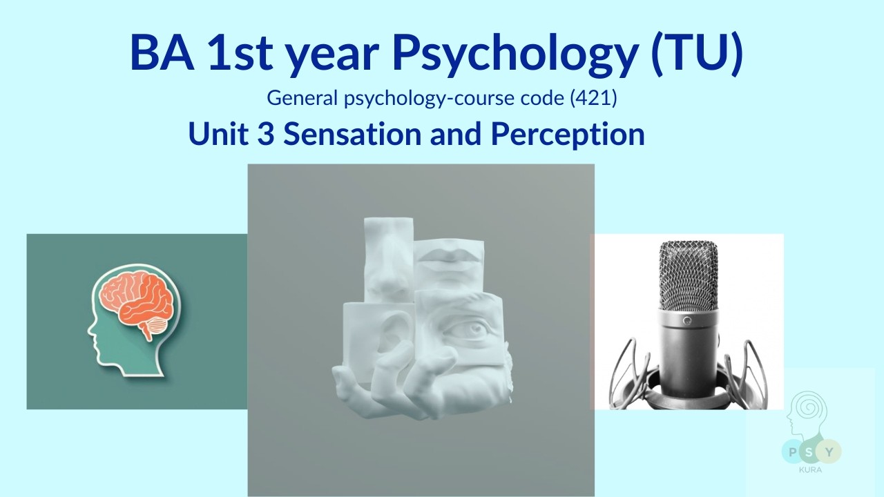 BA 1ST YEAR general psychology course code 421, Unit 3- Sensation and Perception.
