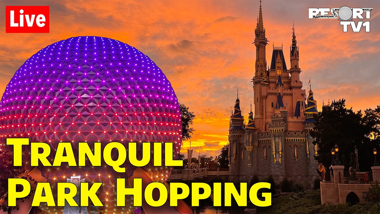 🔴Live: Tranquil Tuesday - Park Hopping from Epcot to Magic Kingdom - Walt Disney World - 3-3-26