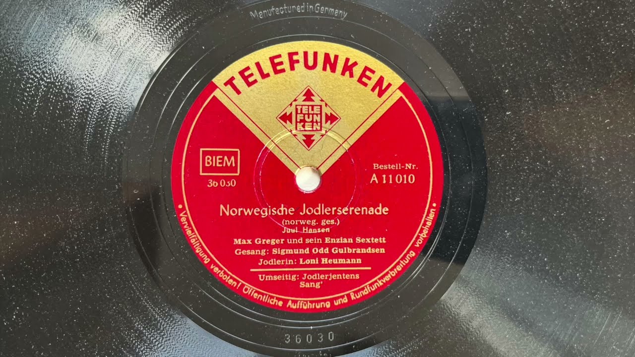 Norwegisce Jodlerserenade, Max Greger, 1950