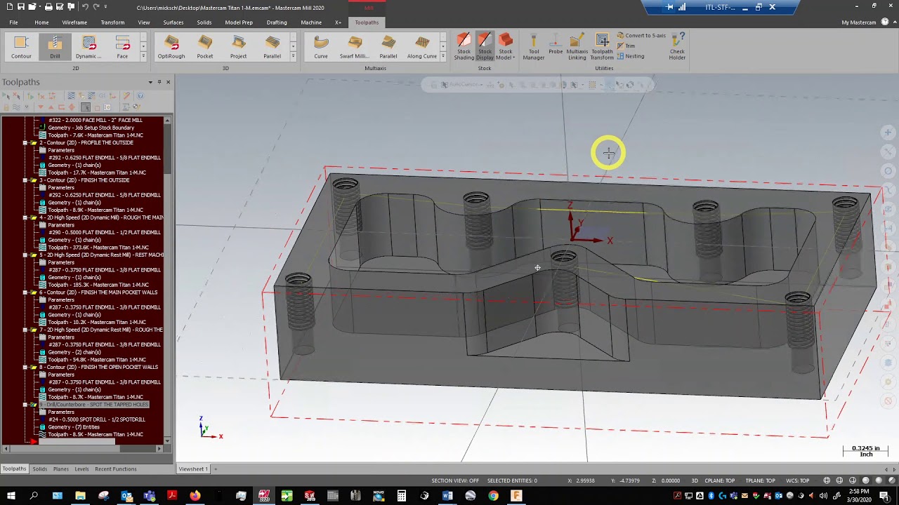 6 Mastercam Drilling and Tapping