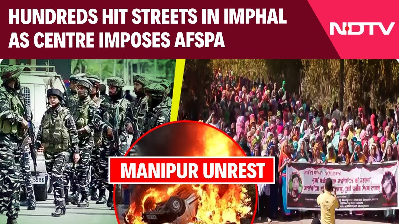 Manipur Violence | Hundreds Hit Streets In Imphal As Centre Imposes AFSPA To Reinstate Peace