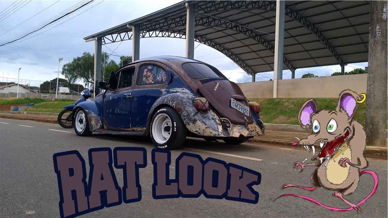 FUSCA 76 RAT LOOK  FEITO EM CASA ( FERRUGEM NA VEIA)