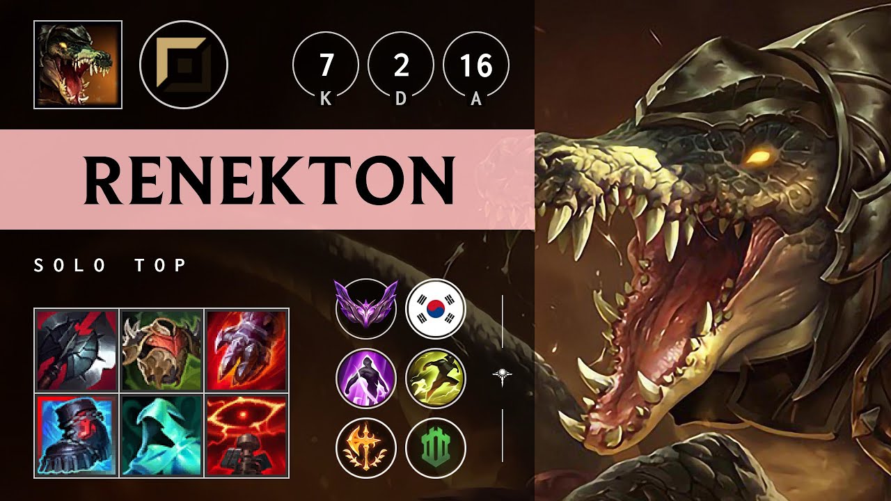 Renekton Top vs Fiora - KR Master Patch 25.07