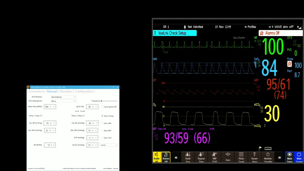 DEMO: Using Different Patient Simulators with the VitalsBridge
