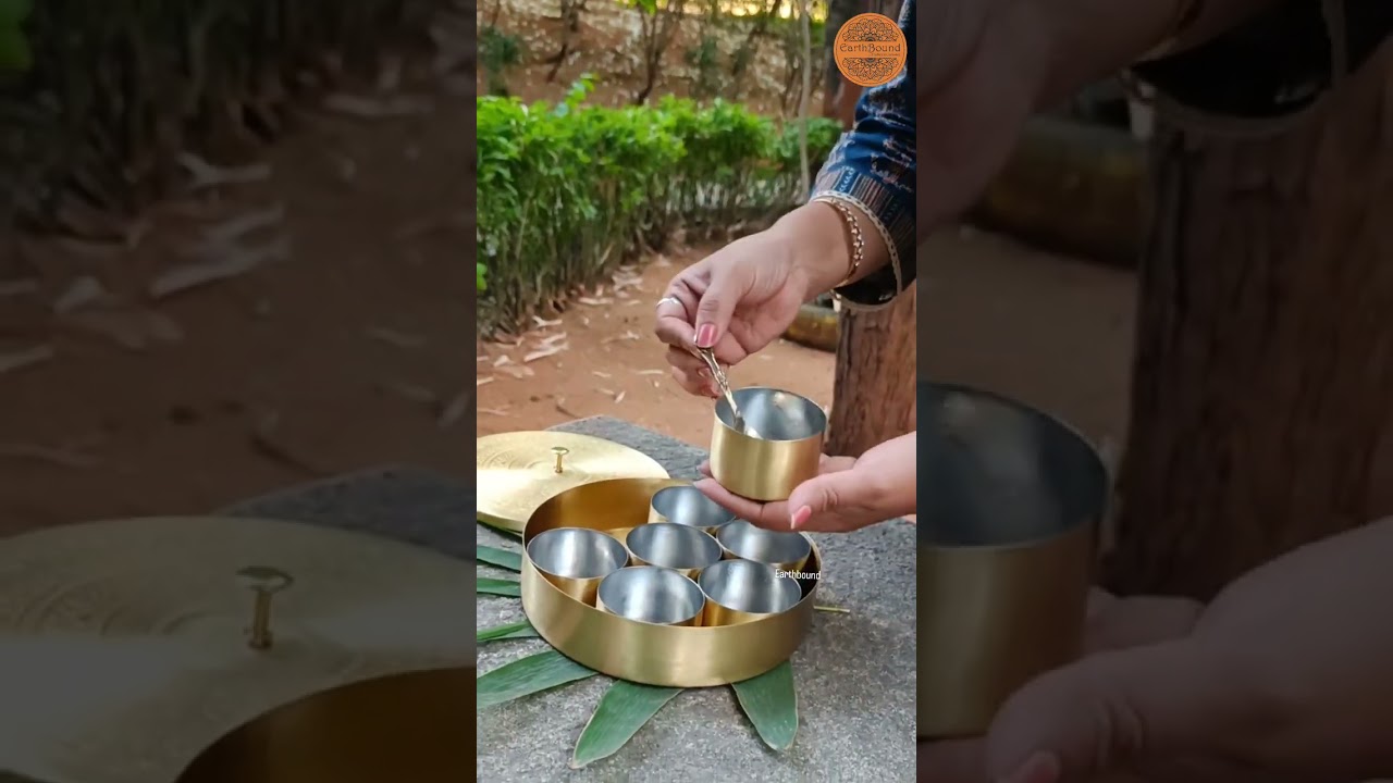 Bring Tradition to Your Kitchen with Earthbound's Handcrafted Brass Masala Box