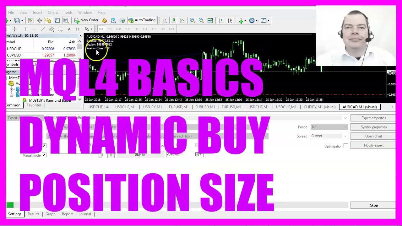MQL4 TUTORIAL BASICS - 58 SIMPLE DYNAMIC BUY POSITION SIZE