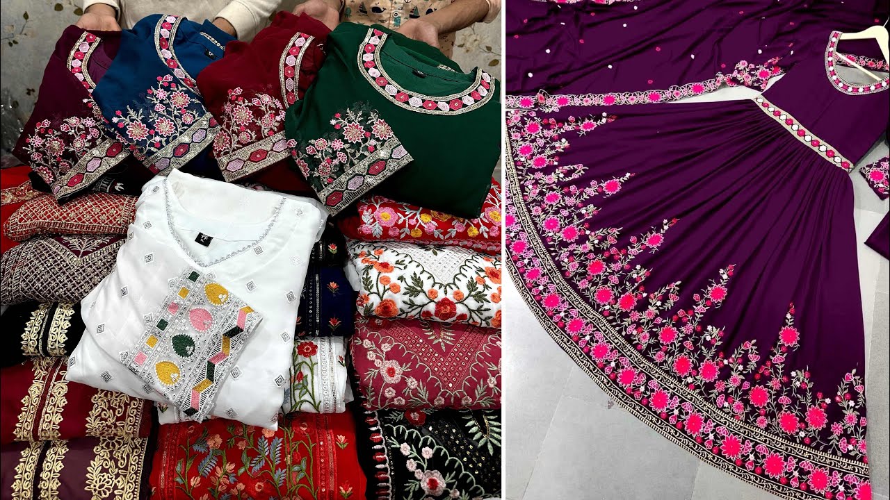 Readymade three piece/gown/nayracut party wear dress collection 2024 #shopping_guide