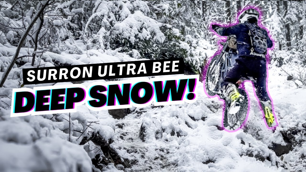 Surron Ultra Bee в снегу