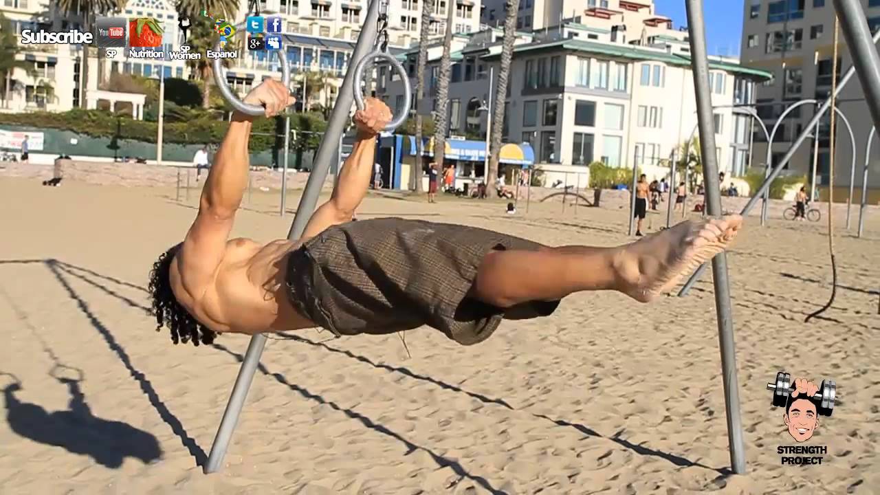 Aprender Como Hacer Rings Chin up to front Lever progression gimnasia anillos