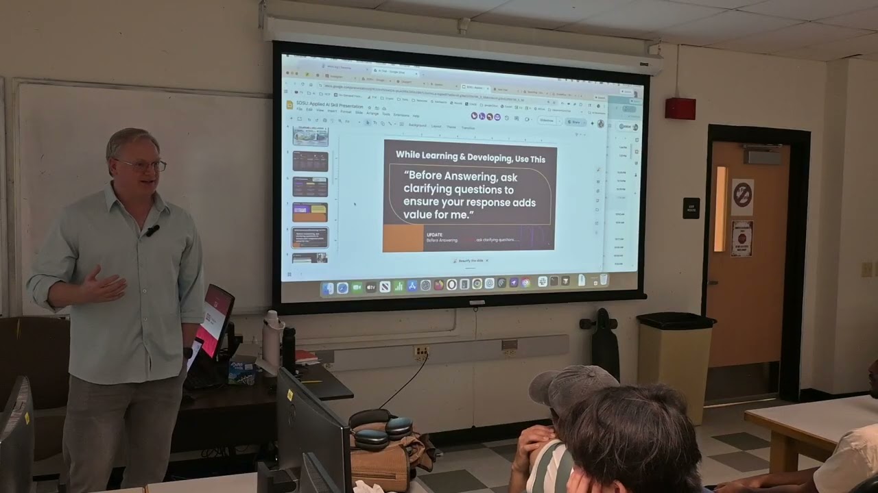 One of the most powerful prompting strategies I shared with the SDSU AI Club is also the simplest.