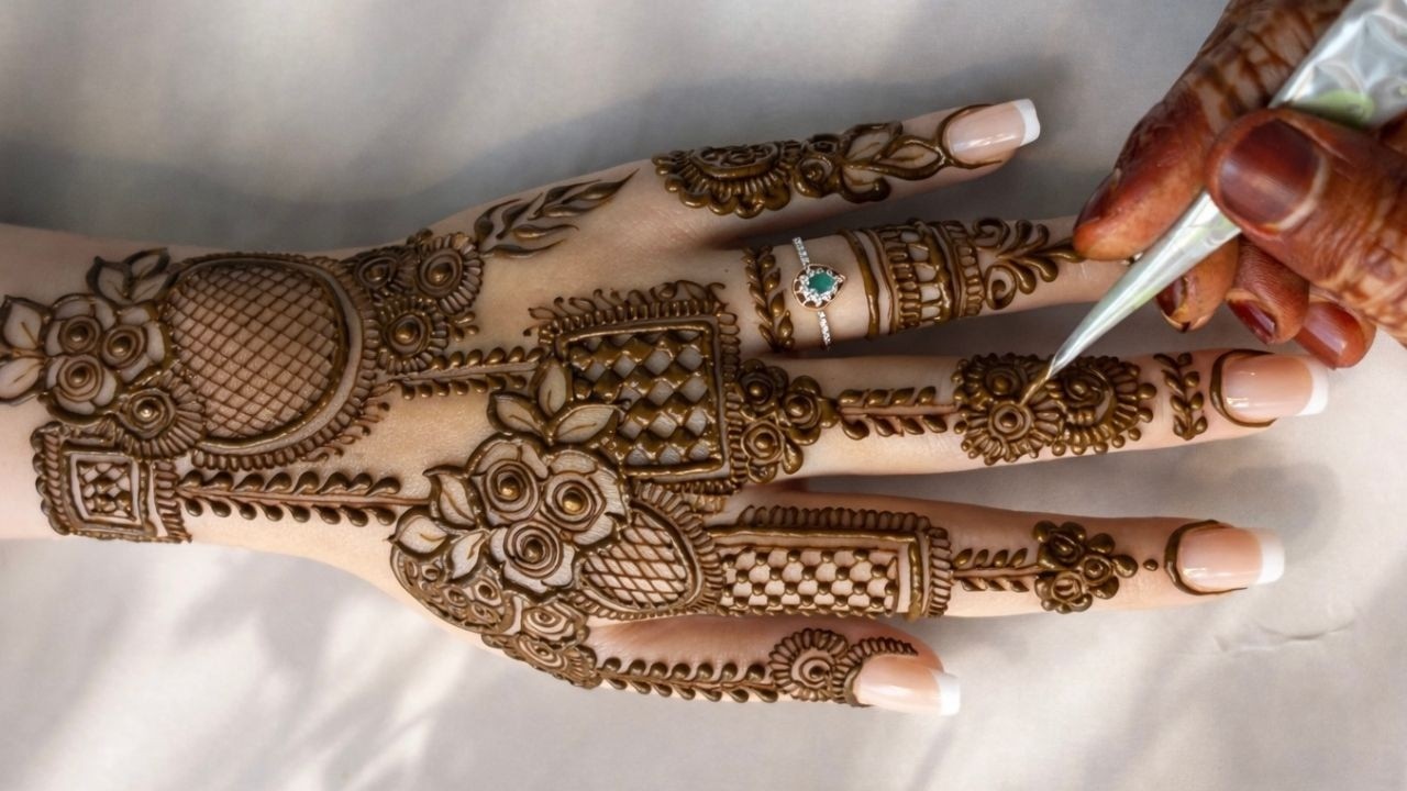 Stylish Simple Henna Design For Back Hand | Easy Henna Design Tutorial #hennabyayshanavaz