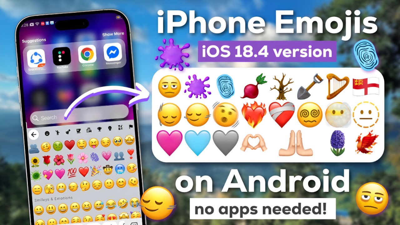 iPhone Emojis версии iOS 18.4 на любом Android без zFont