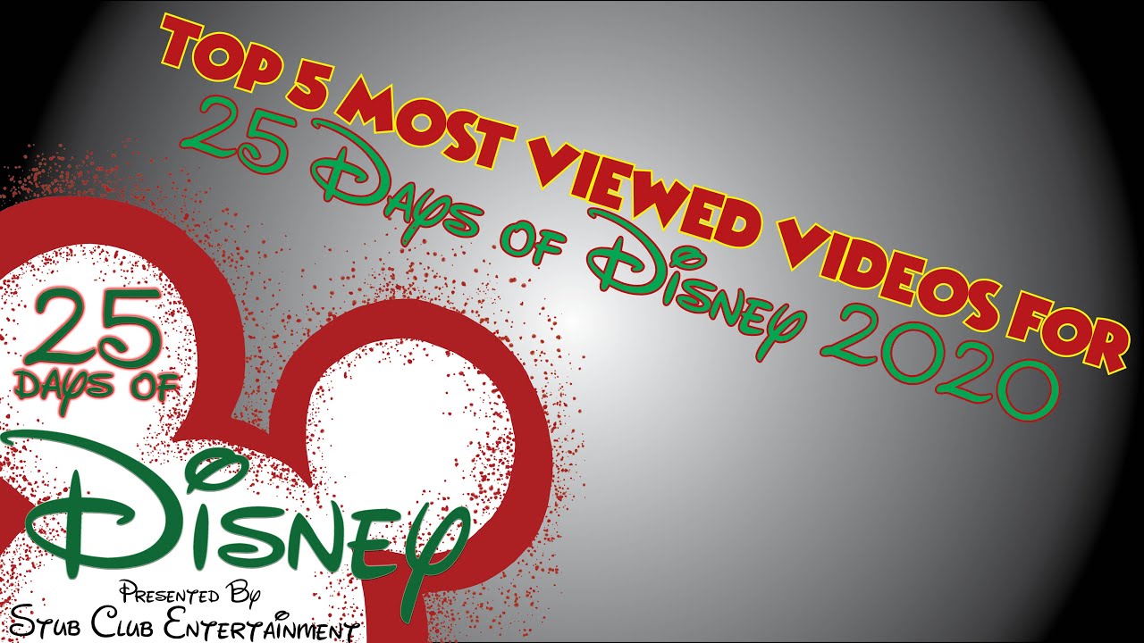 Top 5 Most Viewed Videos of 25 Days of Disney 2020