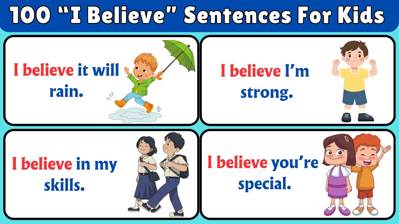 100 English Sentences Starting with “I Believe” | Daily English Speaking Practice | Learn English