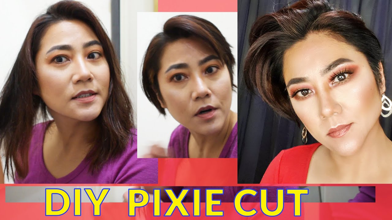 DIY pixie cut ! Cutting my own hair, tidying up, colouring & styling it (part 2)