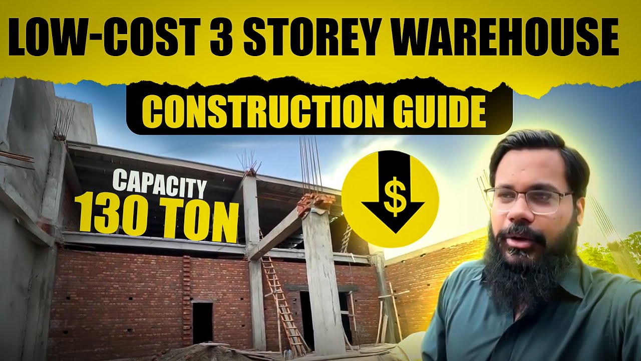 Low-Cost 3 Storey Warehouse Construction in Lahore | Precast Slabs & PEB Roof Explained