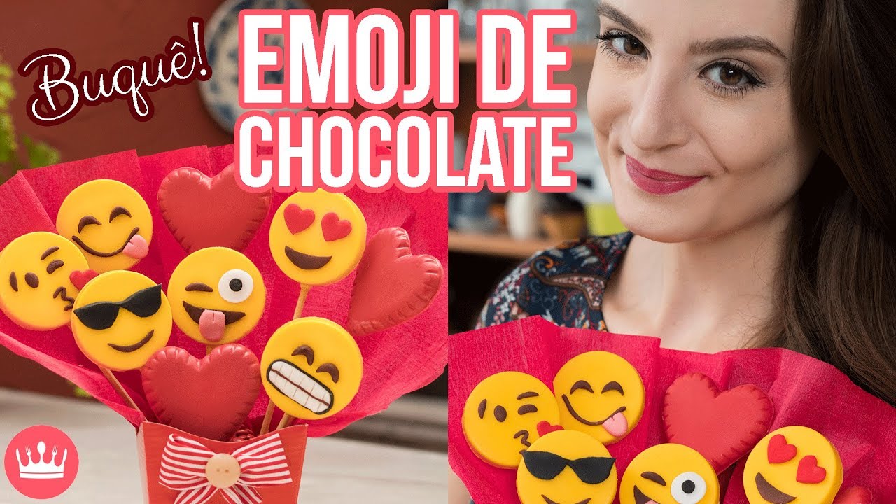 BUQUÊ EMOJI DE CHOCOLATE (Receita DIY Presente Dia dos Namorados): Cozinha do Bom Gosto - Gabi Rossi