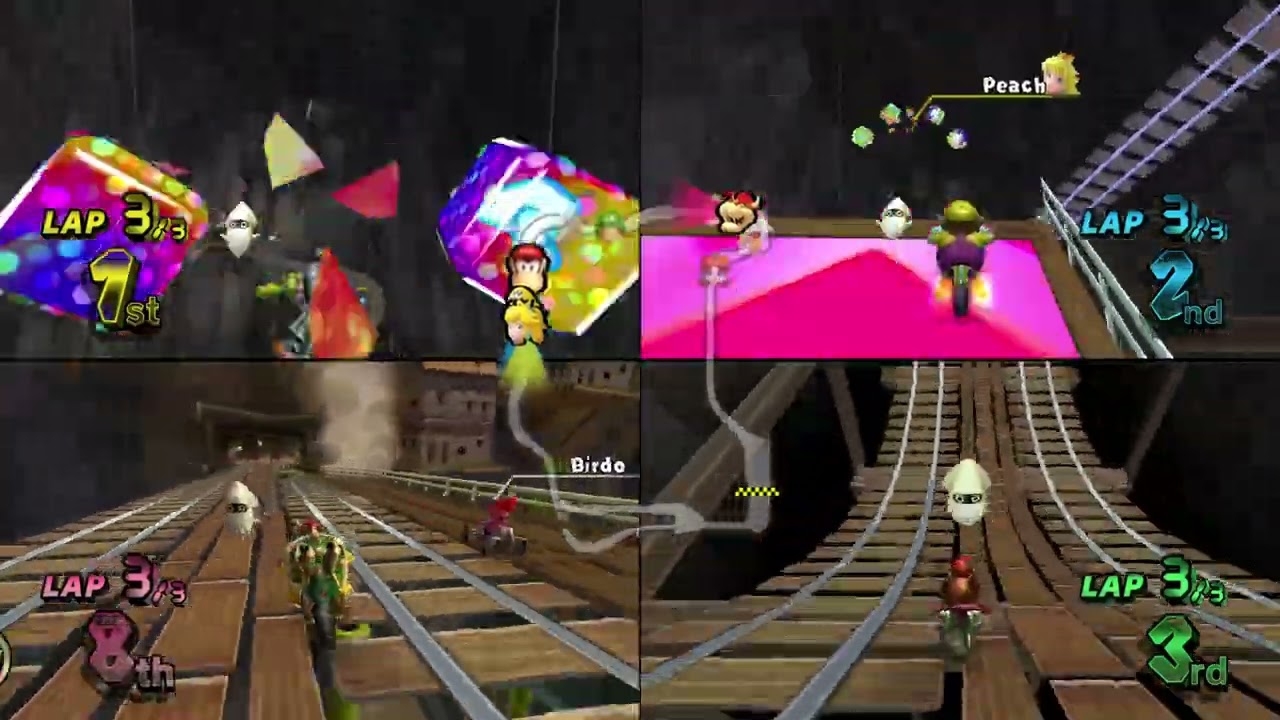 Mario Kart Wii ✦ 4 Players #697 (3 Tracks) Mirror