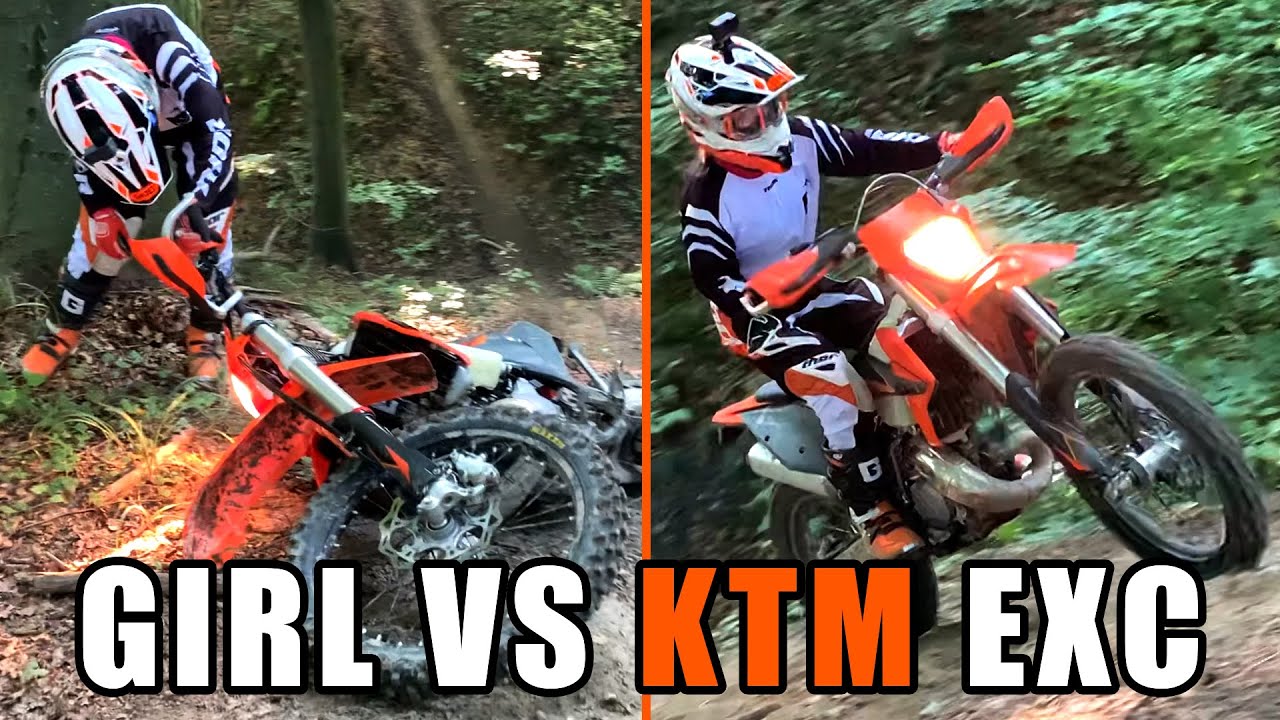 PODJAZDY W LESIE | PIERWSZY RAZ SAMA | KTM EXC 150 TPI