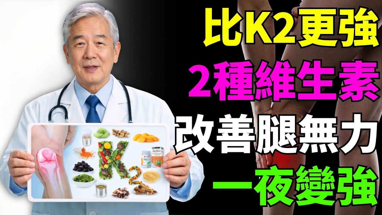 別再只補K2！這2種維生素快速強化雙腿無力，醫師提醒：中老年一定要補