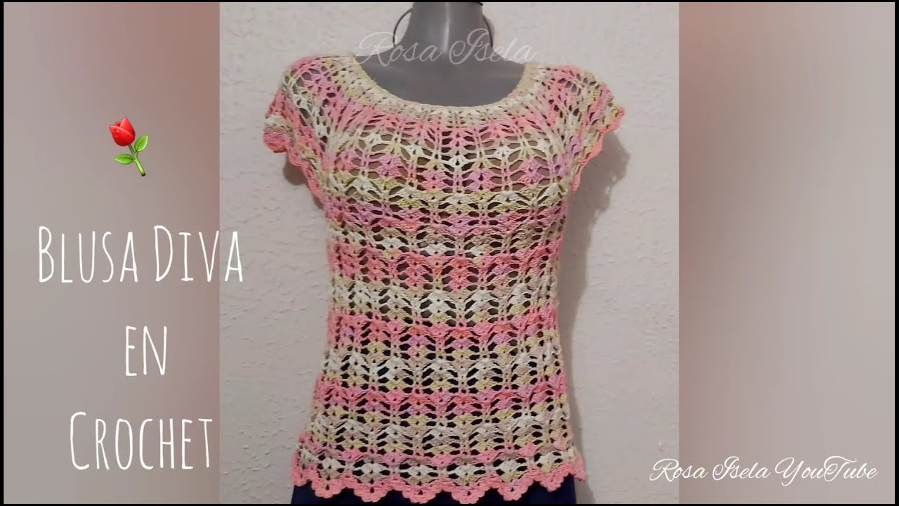 #BlusasRosaIsela Blusa Diva en Crochet