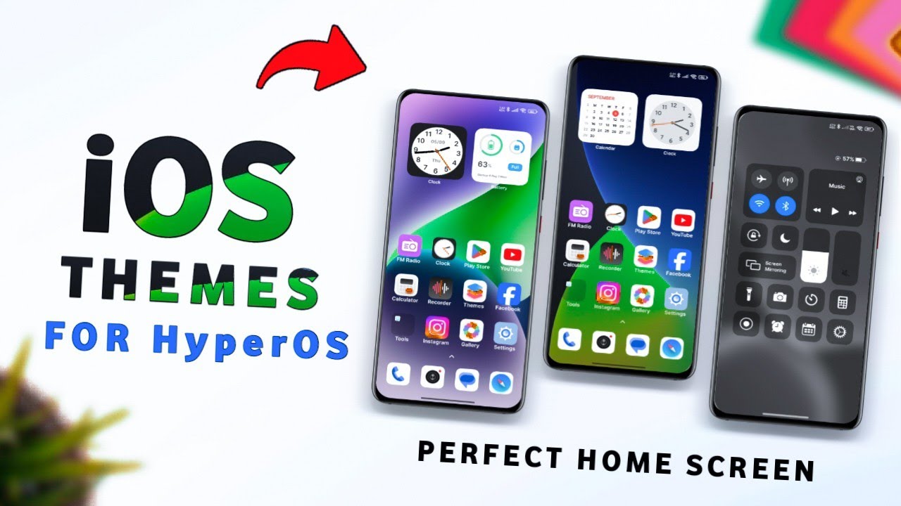 😱😱 Top 3 *NEW* iOS Theme for HyperOS | iOS theme miui 14 | ios themes