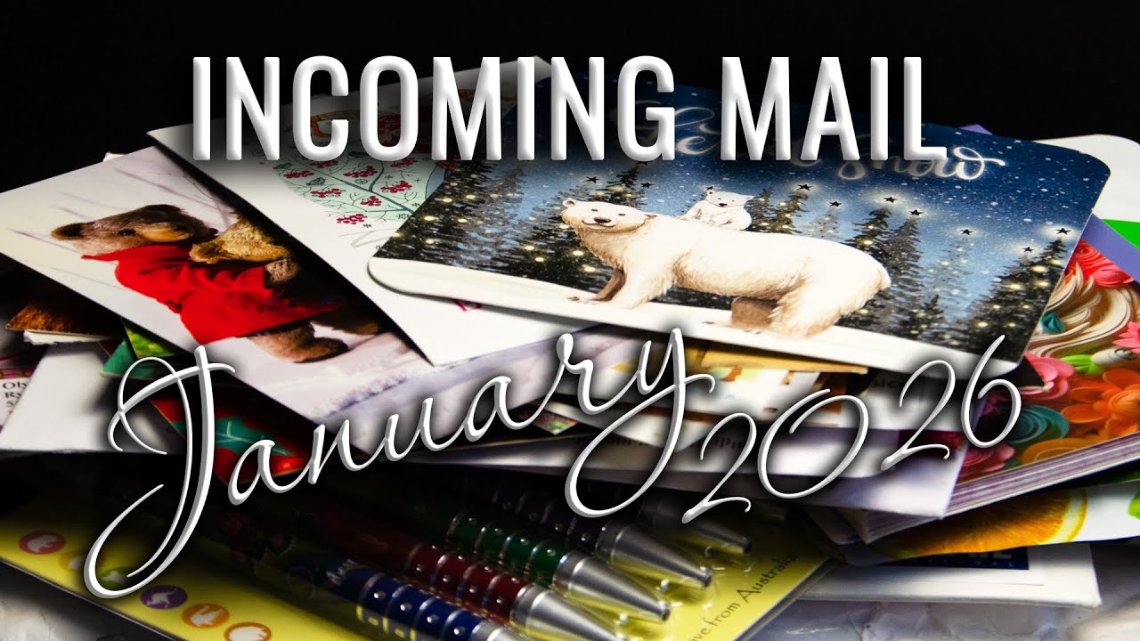 Welcome to my January 2026 Mailbox | #25 | Postcards, envelopes, and adorable gifts | POSTCROSSING