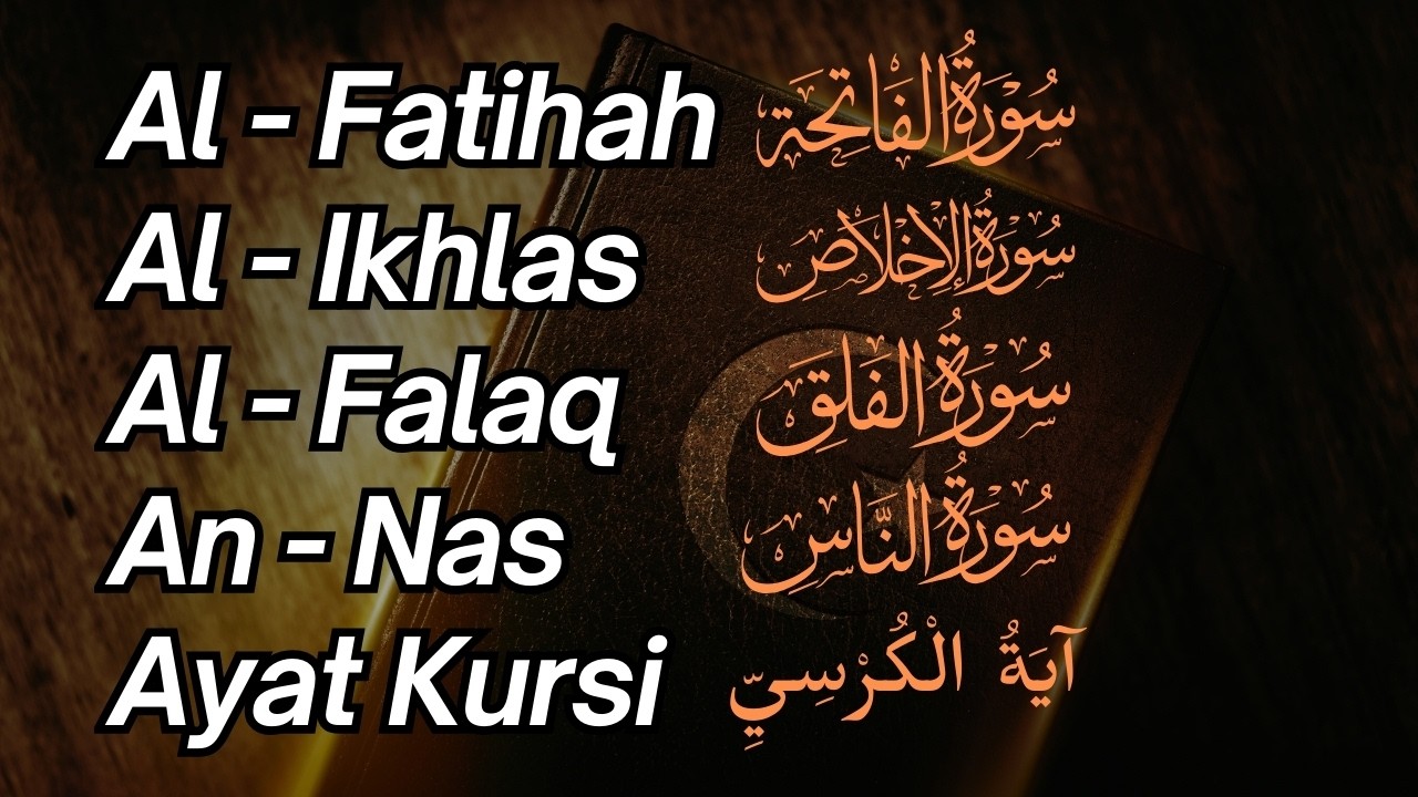 Al Fatihah, Al Ikhlas, Al Falaq, An Nas & Ayat Kursi | Quran for Protection & Peace | Alaa Aqel