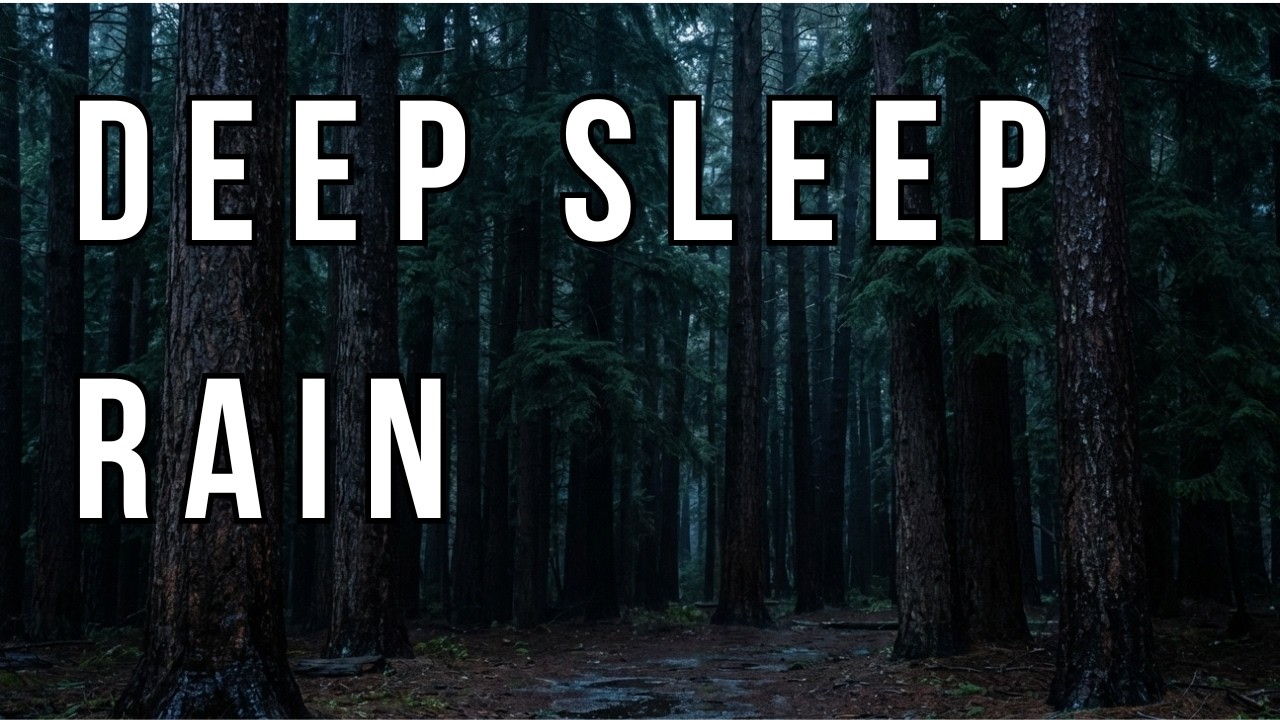 Deep Sleep Rain Sounds 🌧️ Gentle Rainfall in a Dark Forest | Relaxing Sleep & Stress Relief