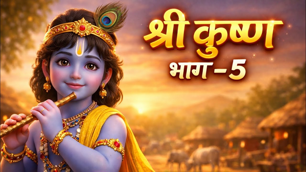 श्रीकृष्ण की बाल लीलाएँ: जब राधा ने चुराई कान्हा की बाँसुरी श्रीकृष्ण भाग - 5 ||🙏|| #jayshreekrishna