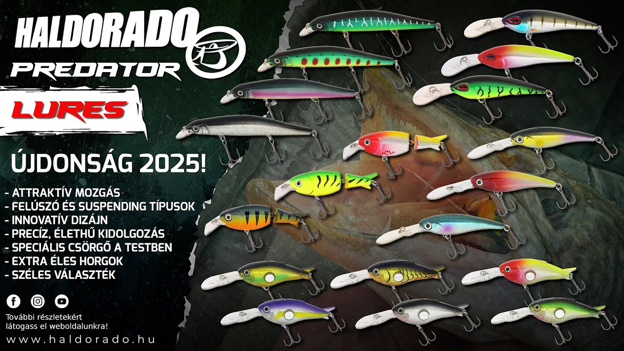 Haldorádó Predator Lures Wobblerek - ÚJDONSÁG 2025!