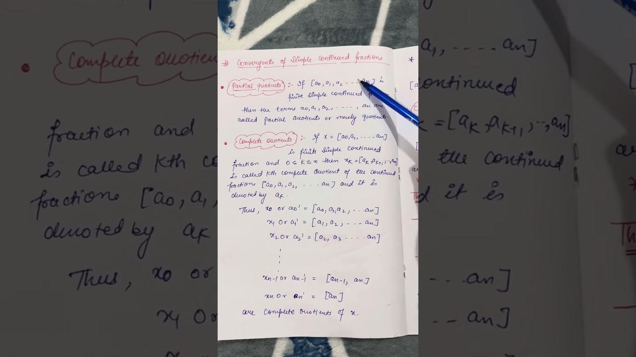 Part 2 simple continued fraction msc math sem 1 