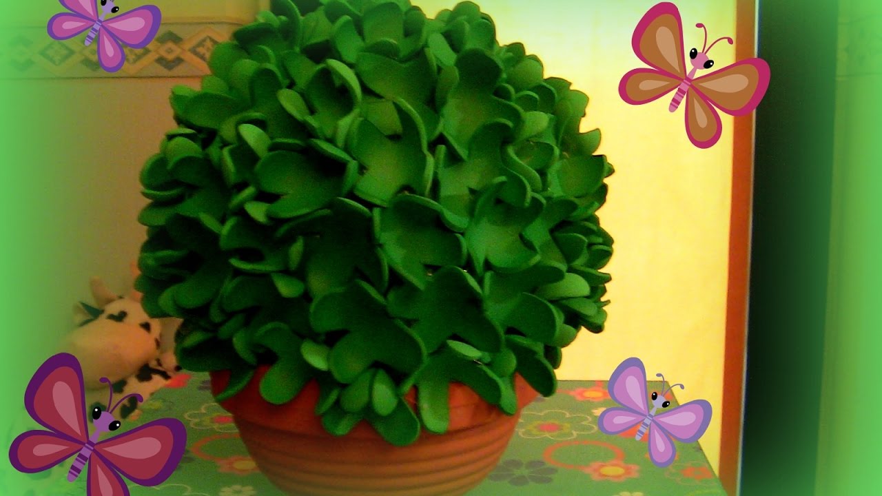 ✂️DIY: Piantina🌲 sempre verde in gomma crepla o fommy grazie al Ferro da stiro 😉