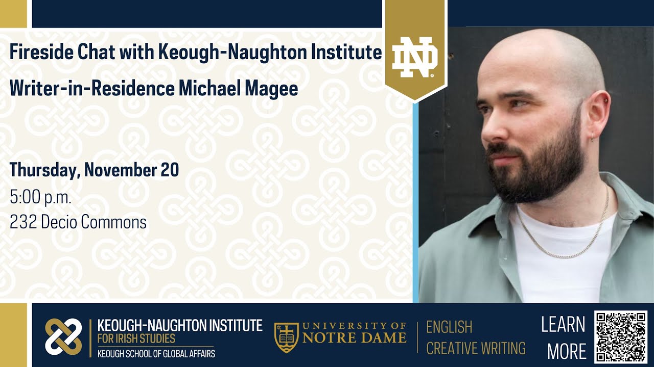 Conversation with Irish Writer in Residence Michael Magee