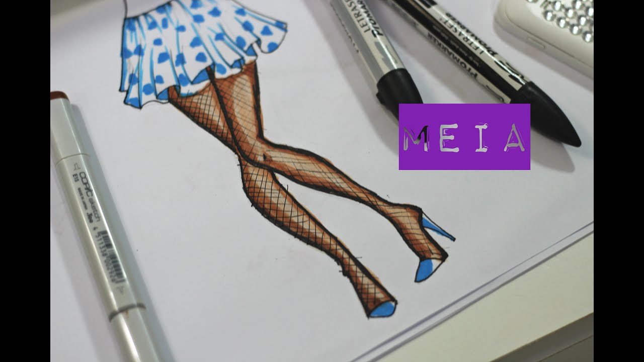 TUTORIAL - Como Desenhar Meia Arrastão