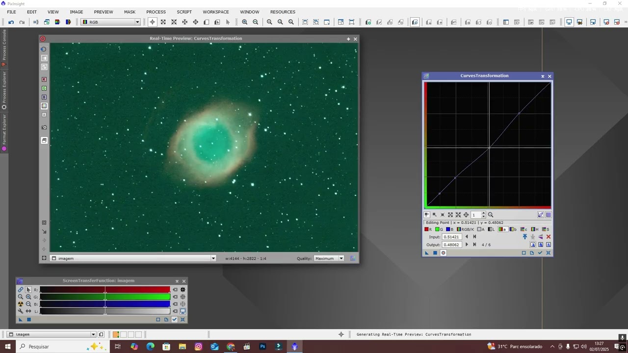 Pós processamento no PixInsight