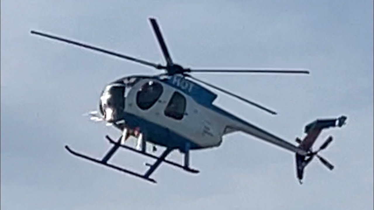 Hughes 500 Landing At Alpine Helicopters Base (Wanaka Airport)