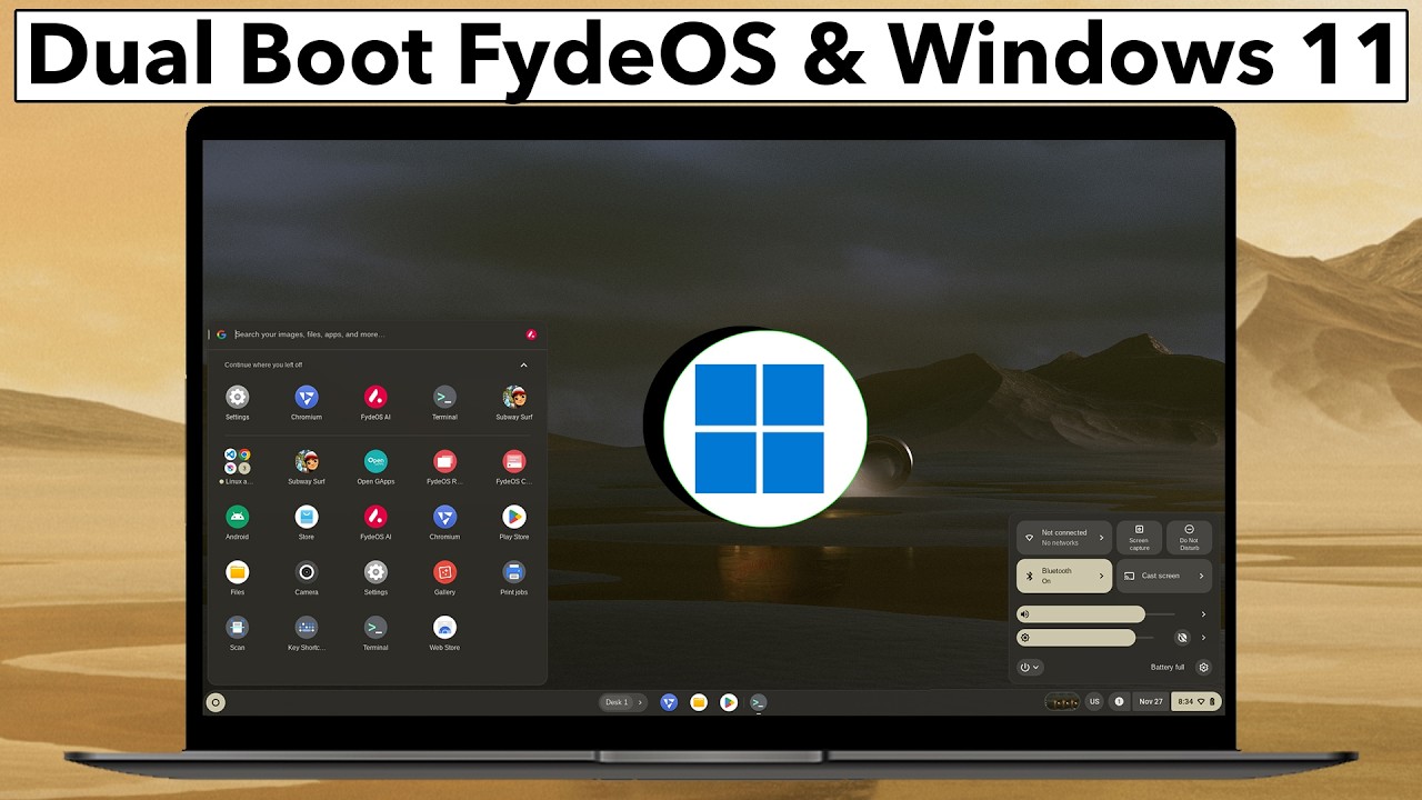 Как сделать двойную загрузку FydeOS и Windows 11 (ЛЕГКО)