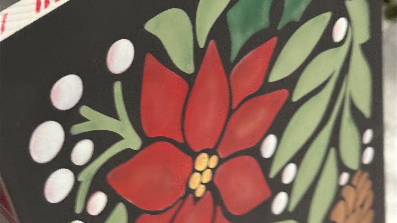 Wooden Poinsetta Garden Flag