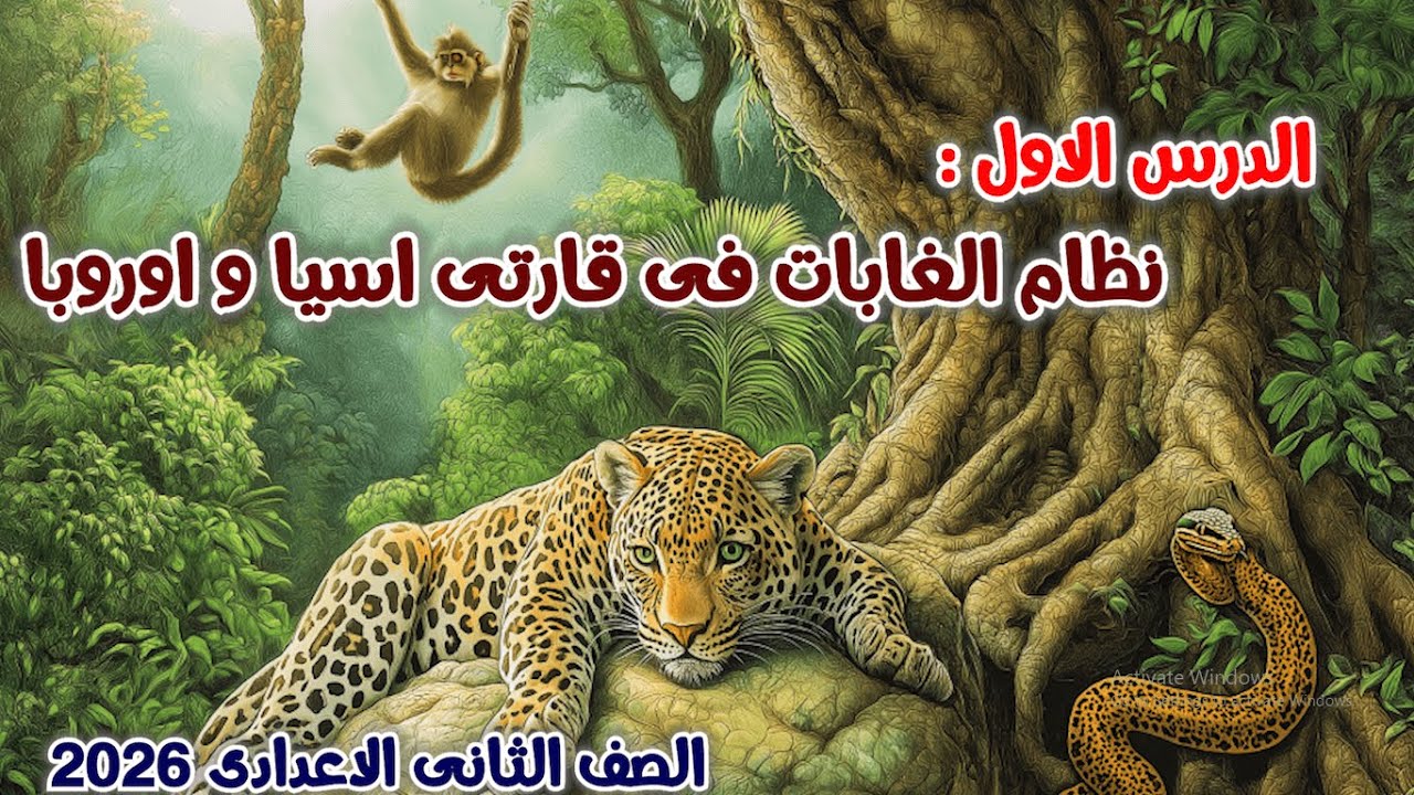 نظام الغابات فى قارتى اسيا و اوروبا للصف الثانى الاعدادى 2026