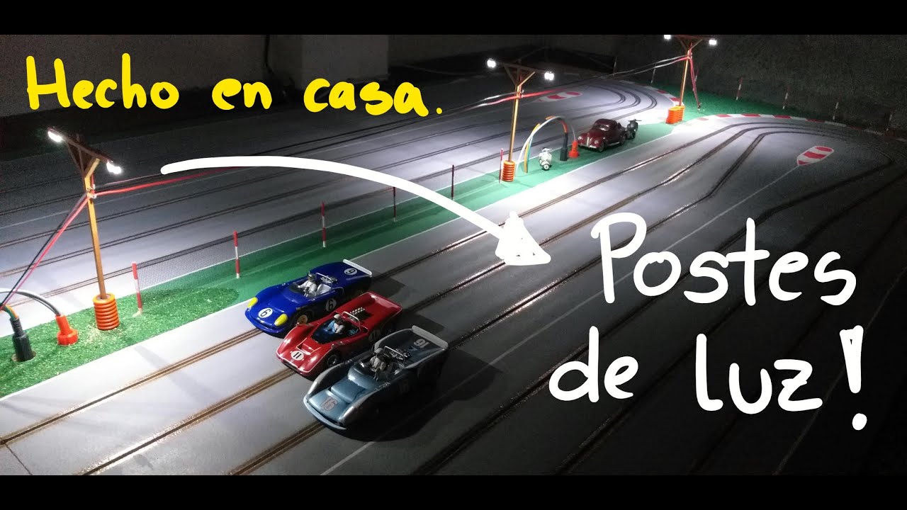 Cómo hacer postes de luz fáciles para tu pista de slot cars o maqueta.