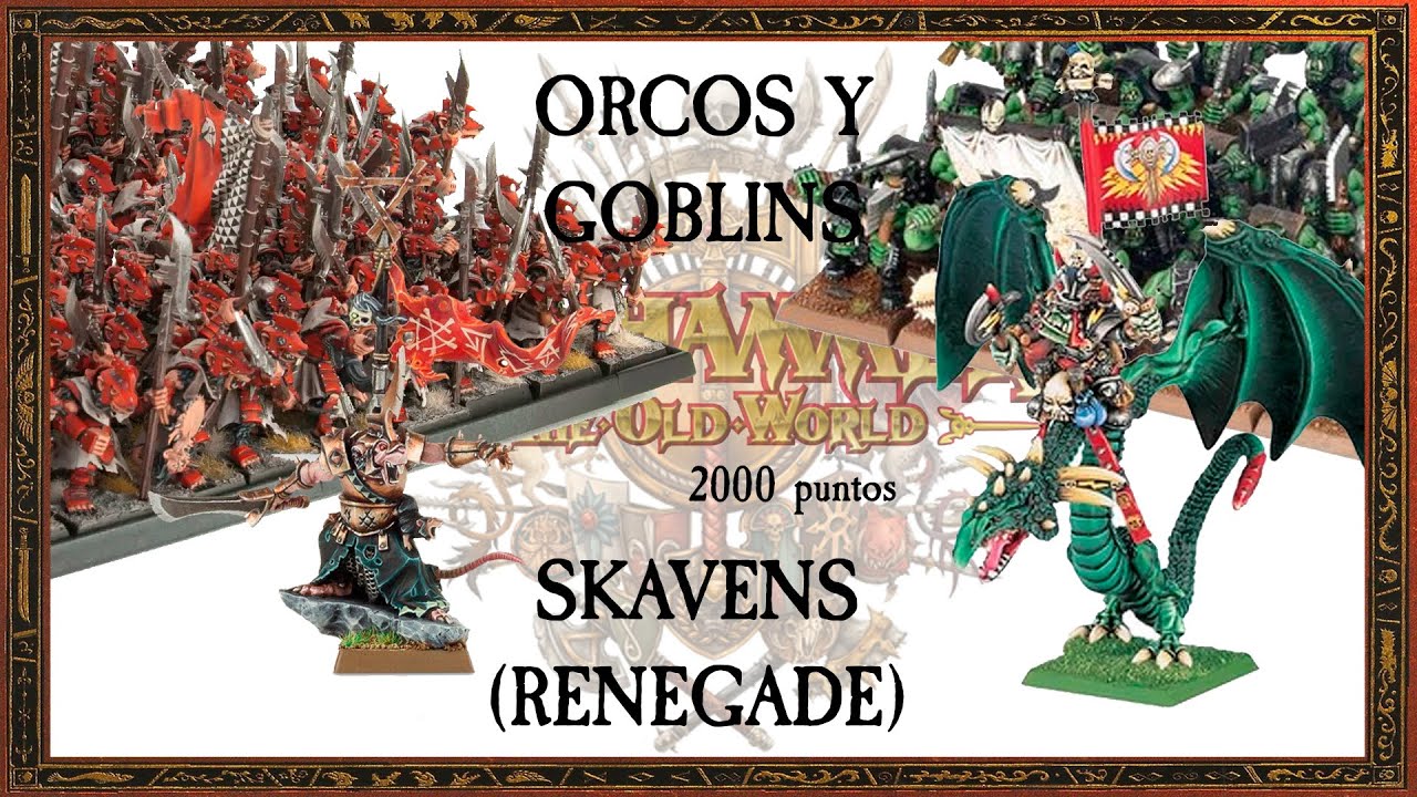 TOW 1.5 - Orcos y Goblins VS Skavens Renegage (Carreta de Suministros)