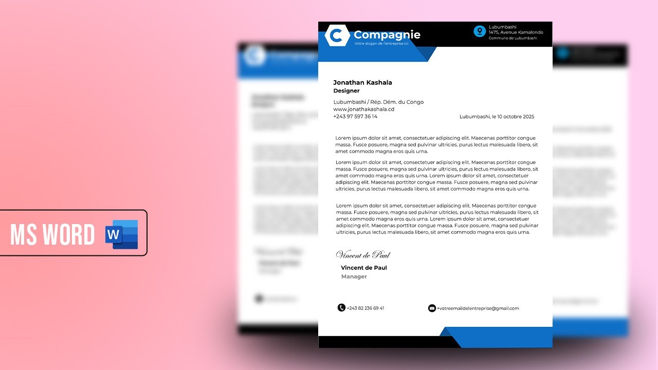 Comment créer une page entete pro avec ms word pas à pas et non saute saute