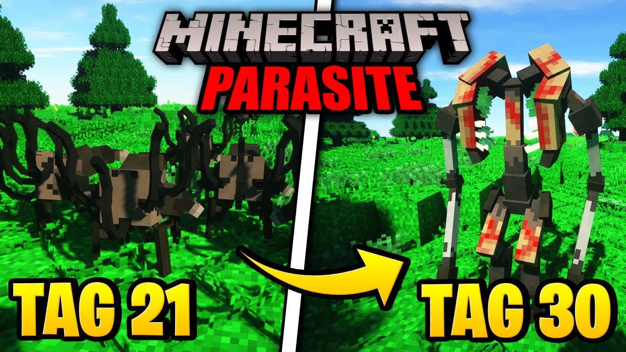 Ich habe 30 TAGE MINECRAFT mit PARASITEN gespielt und DAS ist passiert (Minecraft Challenge Deutsch)
