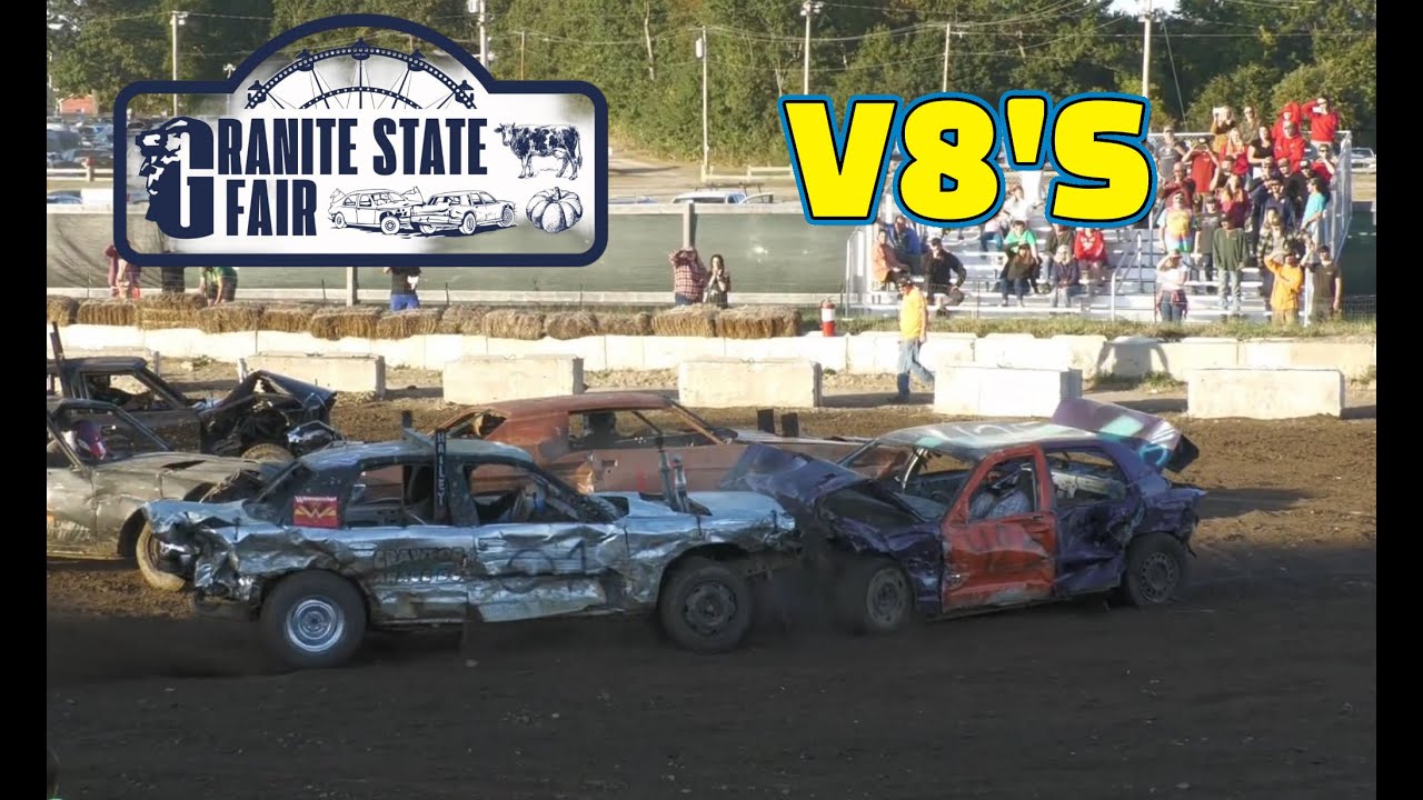 Granite State Fair 2025 (Rochester NH) - V8's -Demolition Derby